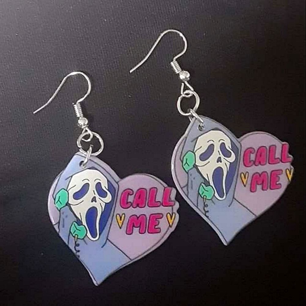 Ghostface Earrings New Never Worn